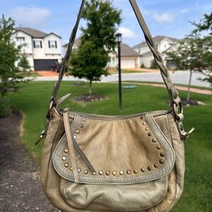 FRYE Soraya Studded Flap Saddle Shoulder Bag-Removable Crossbody Strap- ret.$228